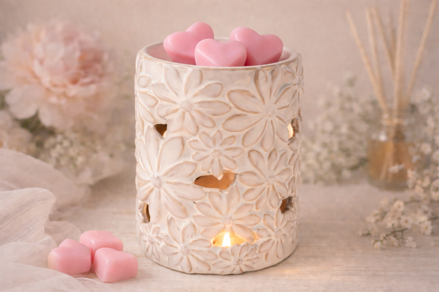 Floral Ceramic Wax Melt Burner